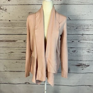 Spense Knits Sweater Womens XL Pink Sand Open Waterfall Front Cardigan - Picture 1 of 8