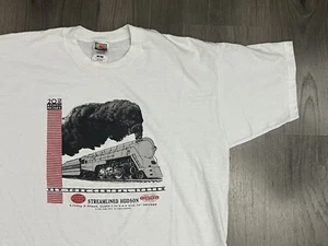 VTG T Shirt New York Central System Streamlined Hudson XL Train Railroad Engine - Picture 1 of 7
