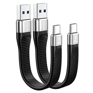 USB C to A Cable 10Gb, QC 3.0 Fast Charging for Android iPhone 15, 2Pack - Picture 1 of 7