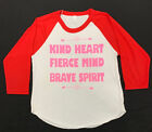 Graphic T-Shirt American Apparel Kind Heart Fierce Mind Brave Spirit Size 12