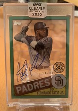 2020 TOPPS CLEARLY AUTHENTIC FERNANDO TATIS JR 1985 35TH GREEN AUTO TBA-FT /99