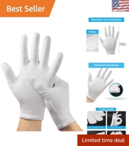 Overnight Spa Baumwollhandschuhe für trockene Hände - 10er Pack, Einheitsgröße - Bild 1 von 9