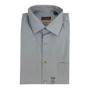Van Heusen Mens Regular Fit Stain Shield Dress Shirt Blue M 15-15.5 32/33 - Picture 1 of 3
