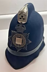 Obsolete Vintage British Northumberland Constabulary Bobby Helmet Hat Display - Picture 1 of 10