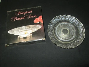 Vintage 5 1/2" Silverplated Pedestal Server, NOB - Picture 1 of 3