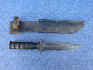 US CAMILLUS MK2 MARK 2 MILITARY FIGHTING KNIFE w SHEATH NICE CONDITION #34 - Picture 1 of 22