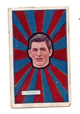 1921 J.J SCHUH MAGPIE CIGARETTES FOOTBALL CARD - No. 10 Percy PARRATT (FITZROY) 