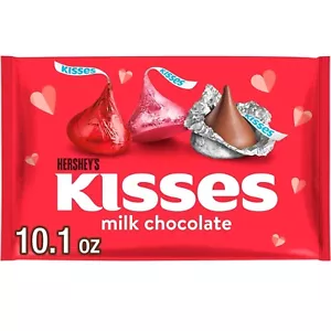 HERSHEY'S KISSES Chocolate con Leche, Bolsa de Caramelos de San Valentín, 10.1 OZ - Imagen 1 de 4