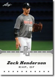 10-Count Lot ZACK HENDERSON 2013 Leaf Perfect Game Rookie Silver RCs