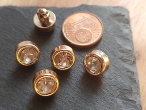 Eyecatcher Kleine Knopf m. Steg Knöpfe 0,8cm 8mm 10 Stück NEU Straß - Bild 1 von 2