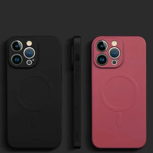 Case For iPhone 17 16 15 Pro Max 14 13 Shockproof Silicone Magnetic MagsafeCover - Picture 1 of 23