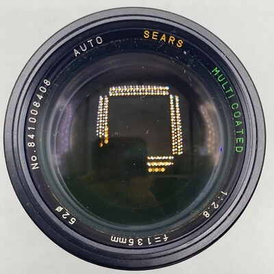 Vintage Sears 135mm f/2.8 Lens Multicoated Auto Manual Focus one end cap - Image 1 of 4