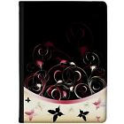 Azzumo Elegant Butterfly Swirls Faux Leather Case Cover For The Apple Ipad