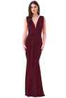 Wine Multiway Tie Maxi Party Dress-Plunge Halterneck-Mermaid Hem-14