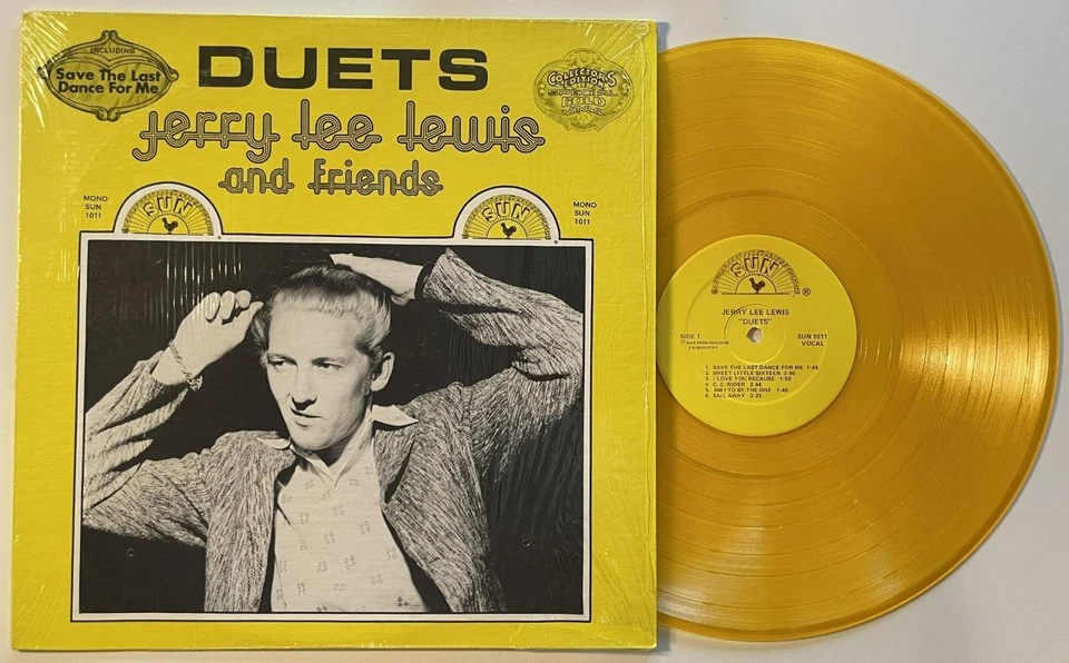 Jerry Lee Lewis and Friends Duets LP M- Sun Records Rock & Roll YELLOW WAX - Image 1 of 4