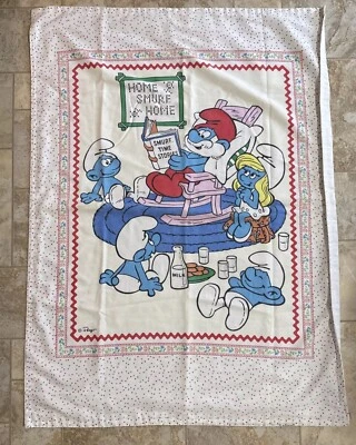 Manta Pitufo Vintage BABY ARTE DE PARED DIBUJOS ANIMADOS PERSONAJES INFANTILES Foto 1 de 4