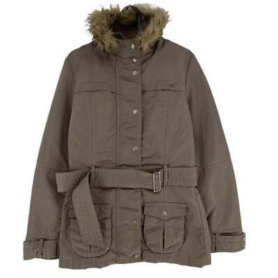 Abrigo Chaqueta MUSTANG Marrón Imitación Piel Cinturón Talla XS Foto 1 de 4