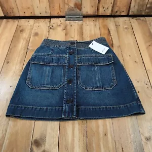 Minifalda de mezclilla REISS azul marino bolsillos talla 6 nueva con etiquetas precio de venta sugerido por el fabricante 115 GBP - Imagen 1 de 9