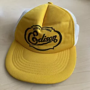 Sombrero de camionero estilo malla Edison vintage del sur de California gorra de colección rara - Imagen 1 de 4