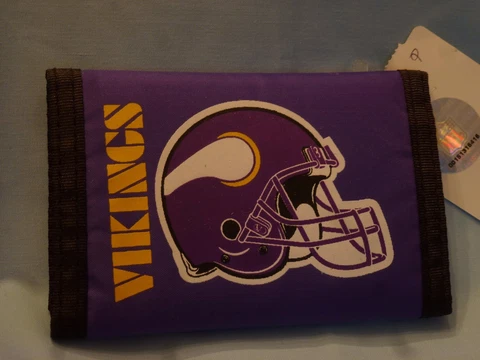 MINNESOTA VIKINGS  Nylon TriFold WALLET   New!   by Rico Cover