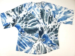 Womens Kimono Beach Cover Up Chiffon Top Short Sleeve - Small - Picture 1 of 4