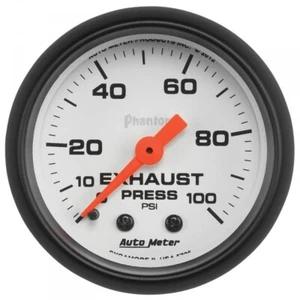 Autometer 5726  Phantom Series Exhaust Pressure Gauge 0-100 Psi - Foto 1 di 1