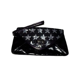 Cute black with glitter stars wristlet Excellent condition - Picture 1 of 3
