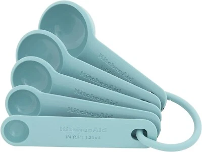 KitchenAid Measuring Spoons, Set Of 5, Aqua Sky 5.47 x 1.73 x 2.28 inches - Image 1 of 4