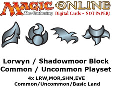 MTGO Magic Online LorwynShadowmoor Block Common/Uncommon Playset LRW MOR SHM EVE