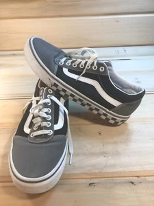 Scarpe da skateboard Vans Off The Wall nere grigie da uomo taglia 9,5 pulite - Foto 1 di 10