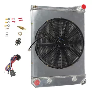 Radiador Labwork 3 filas + ventilador de cubierta + relé para 75-87 El Camino 70-81 Caprice 68-86 - Imagen 1 de 10