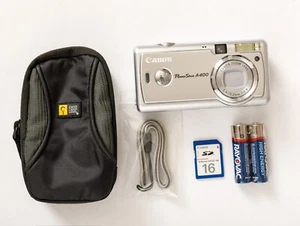 Canon PowerShot A400 DigiCam Compact Digital Camera CCD ORIGINAL BOX Accessories - Picture 1 of 15