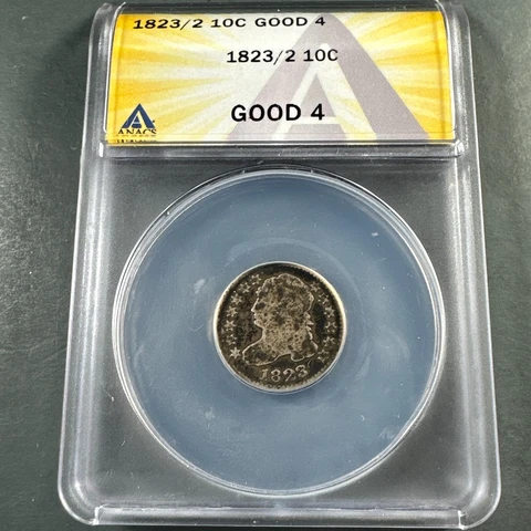 1823/2 10C Capped Bust Dime, CERTIFIED G4 (74606) Cover
