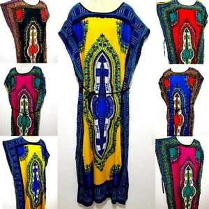 5X Maxi Dress Beach Dress Summer Dress Kaftan Dress African Dress Dashiki - Picture 1 of 6