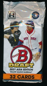 2021 BOWMAN DRAFT CHROME BASEBALL JUMBO HOBBY PACK (1) Asia Edition New Sealed - Picture 1 of 1