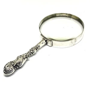 Antike Jugendstil Lupe mit Silbergriff - Bild 1 von 8