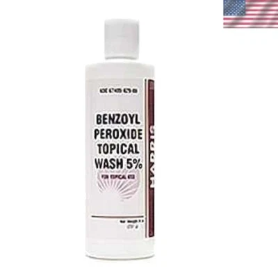 Harris Pharma 5% lavagem de peróxido de benzoíla, 8 oz - Fórmula eficaz de tratamento da acne - Imagem 1 de 2