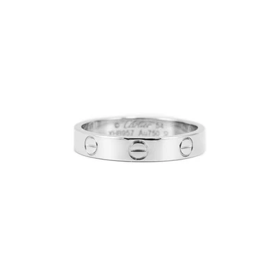 Alianza de boda Cartier Love modelo pequeño de oro blanco de 18 quilates para dama Foto 1 de 4