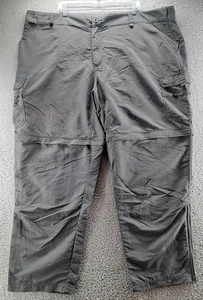 Cabelas Nylon Pants Mens 42x32 Act 50x30 Gray Convertible Hiking Cargo Zip Off - Picture 1 of 16