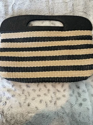 Bolso de Mano Volcom Stone Row Collection Tejido Negro y Marrón Foto 1 de 4