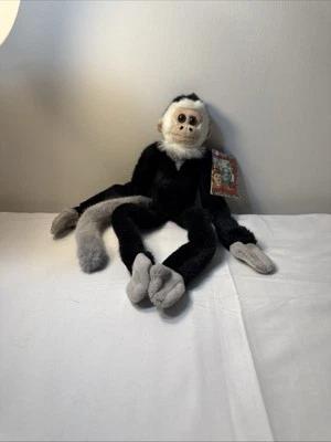 K & M International 1995 Plush Langur Black & White stuffed Animal Toy W/ Tags - Image 1 of 4