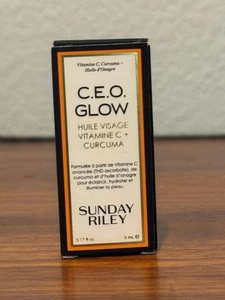 Sunday Riley CEO Glow Vitamin C + Turmeric Face Oil Travel 5ml/0.17oz NEW - Picture 1 of 4