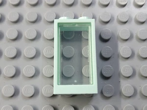 LEGO Light Aqua 1x2x3 Flat Front Window with Clear Glass - Picture 1 of 1