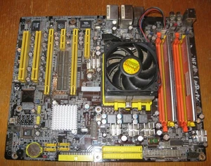 DFI LanParty nForce4 Ultra-D socket 939 ATX motherboard + CPU + 1GB RAM - Picture 1 of 4