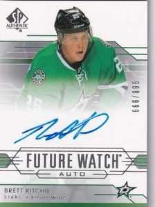 2014-15 SP Authentic #307 Brett Ritchie AUTO RC 988/999 Future Watch - Picture 1 of 2