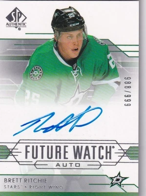 2014-15 SP Authentic #307 Brett Ritchie AUTO RC 988/999 Future Watch - Image 1 of 2