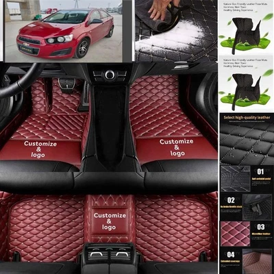 For Chevrolet Sonic Car Floor Mats Luxury Waterproof Pads Liner Auto Rug Foto 1 de 4