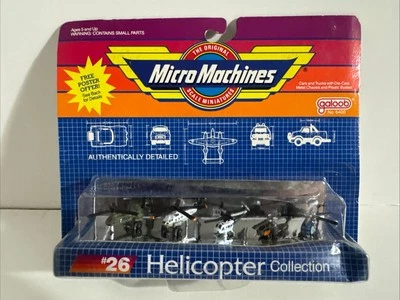 Helicopter #26 Micro Machines 1988 Vintage Bell Huey Seaking Twin Blade New Rare - Image 1 of 4