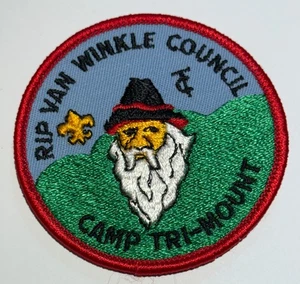 Camp Tri Mount New York Rip Van Winkle Council    Boy Scout Camp Patch DC7 - Picture 1 of 1