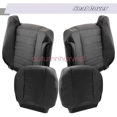 Cubierta de asiento de cuero negra para 2003 2004 2005 2006 2007 Hummer H2 SUV SUT Foto 1 de 4